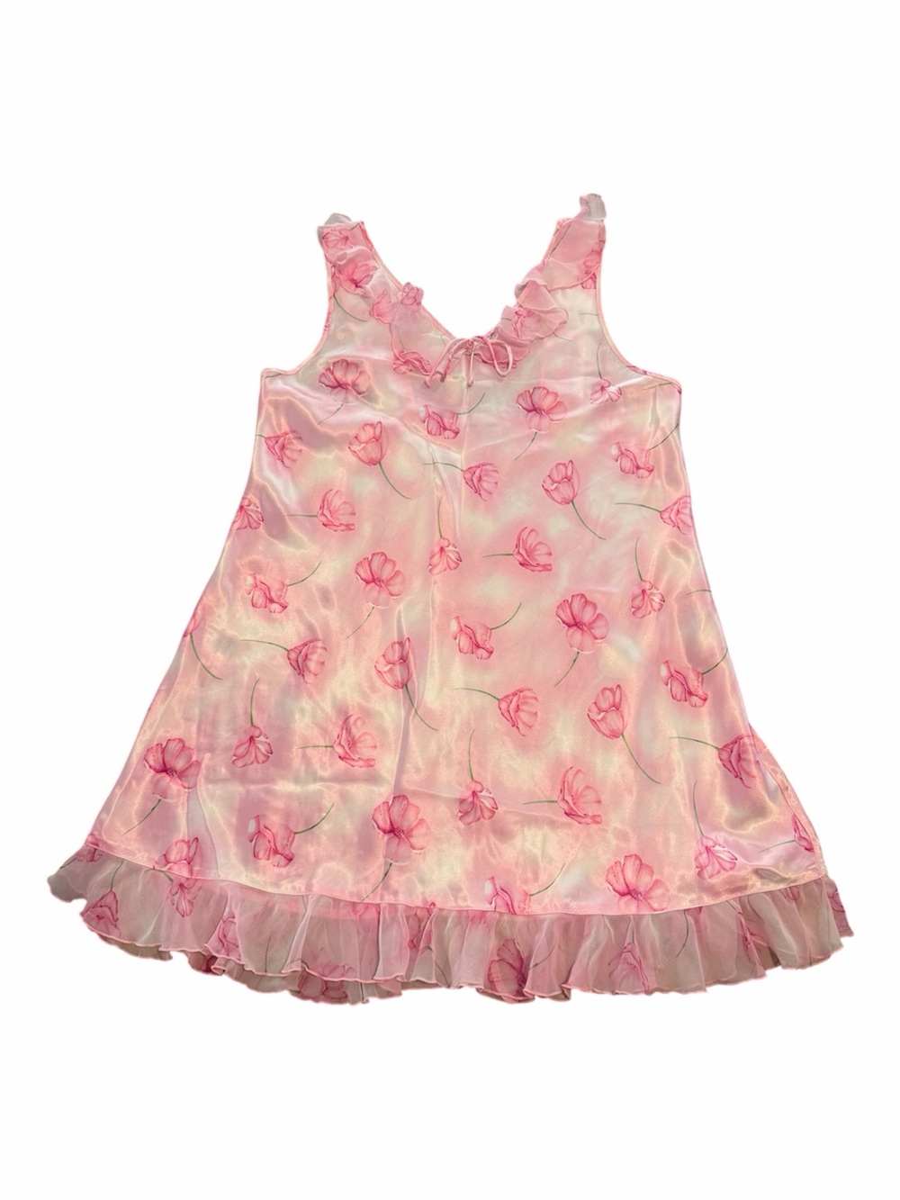 Floral Slip Mini Dress Coquette Ruffle Feminine Y2K